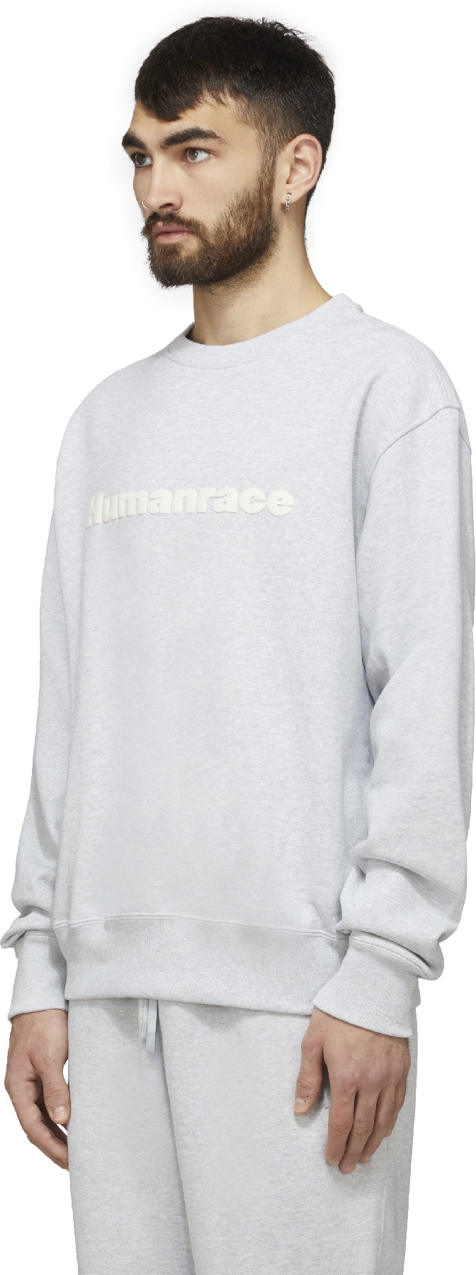 adidas Originals x Pharrell Williams: Grey Pharrell Williams Basics Crew Sweater - 2