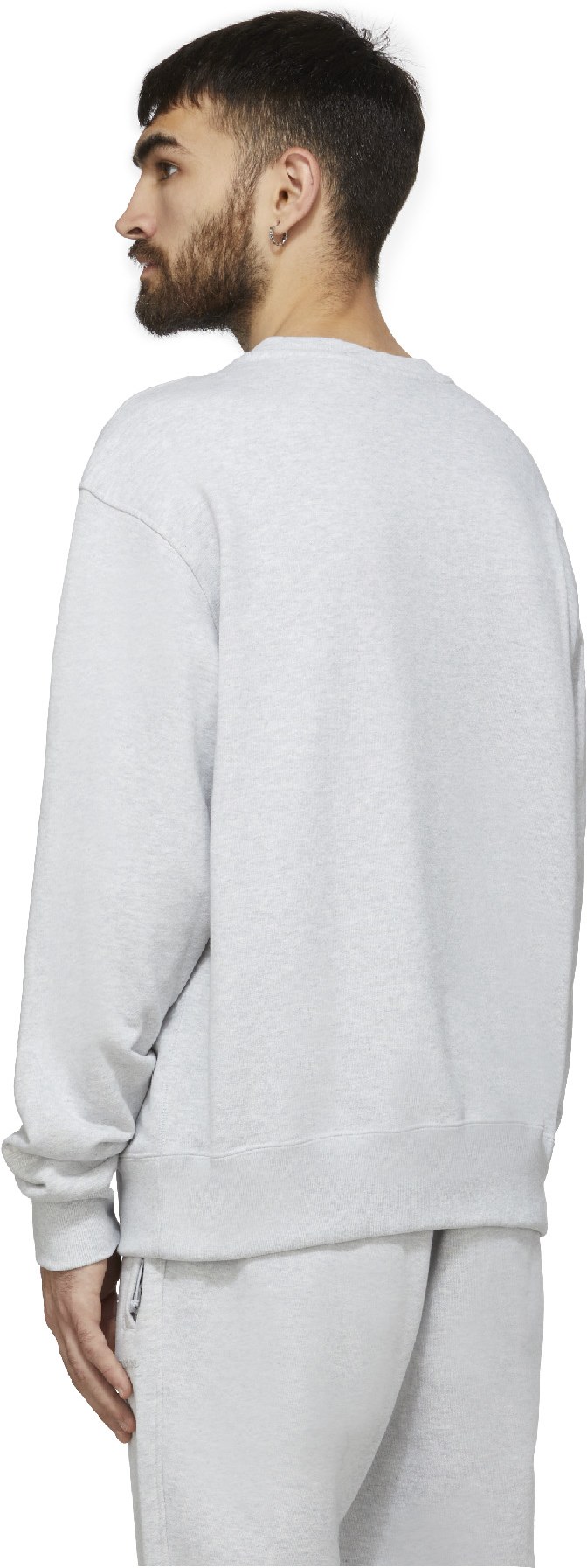 adidas Originals x Pharrell Williams: Grey Pharrell Williams Basics Crew Sweater - 3