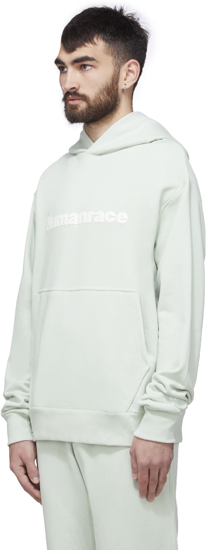 adidas Originals x Pharrell Williams: Green Pharrell Williams Basics Hoodie - 2