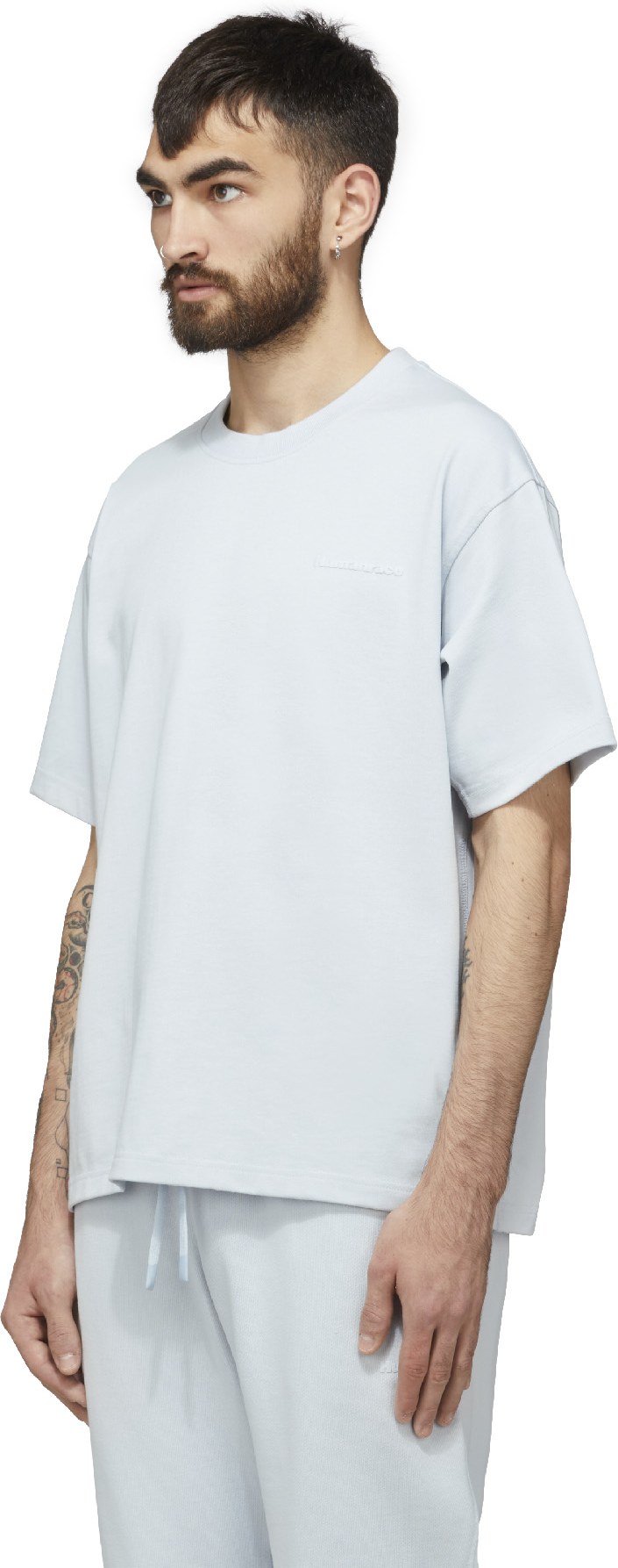 adidas Originals x Pharrell Williams: Blue Pharrell Williams Basics T-Shirt - 2