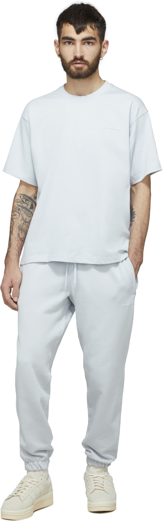 adidas Originals x Pharrell Williams: Bleu T-Shirt Pharrell Williams Basics Bleu - 4