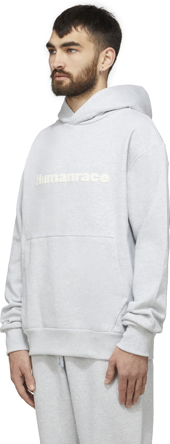 adidas Originals x Pharrell Williams: Grey Pharrell Williams Basics Hoodie - 2