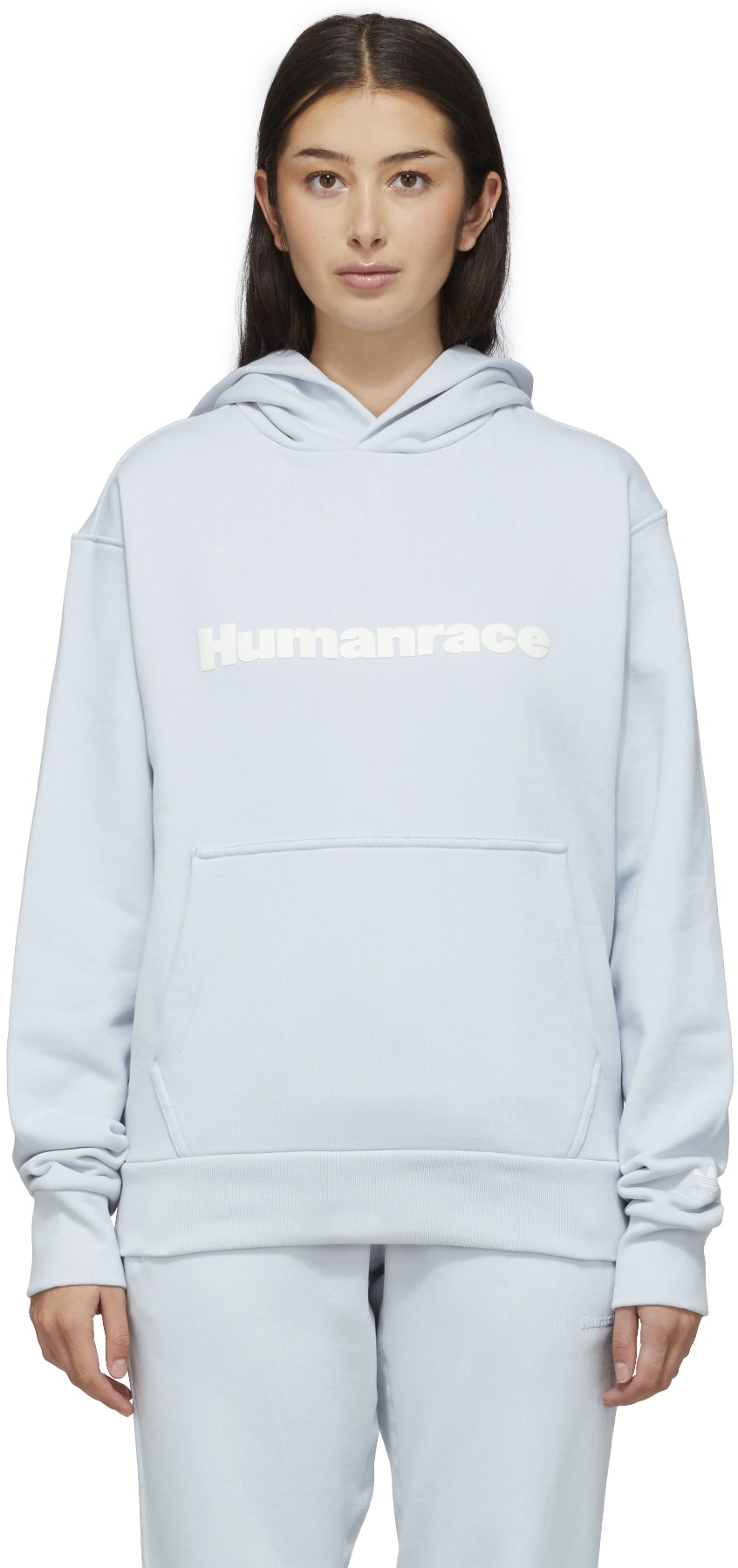 adidas Originals x Pharrell Williams: Blue Pharrell Williams Basics Hoodie - 1