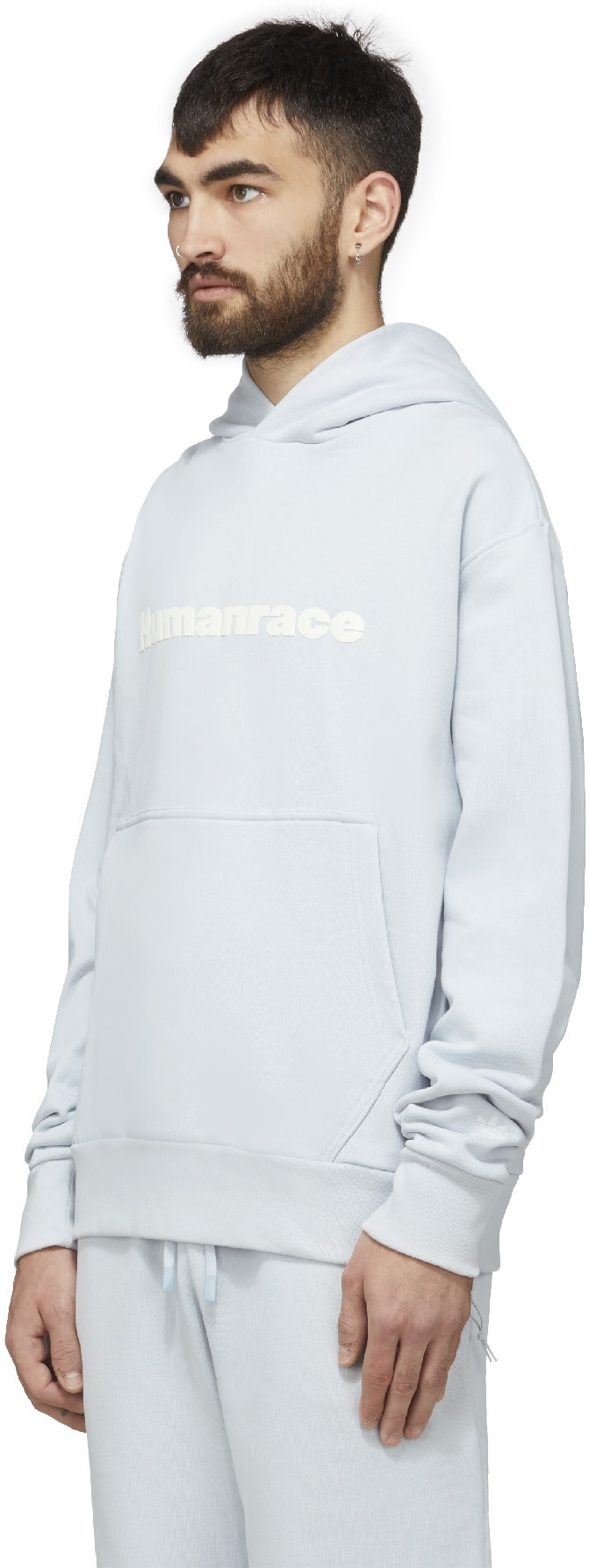 adidas Originals x Pharrell Williams: Blue Pharrell Williams Basics Hoodie - 2