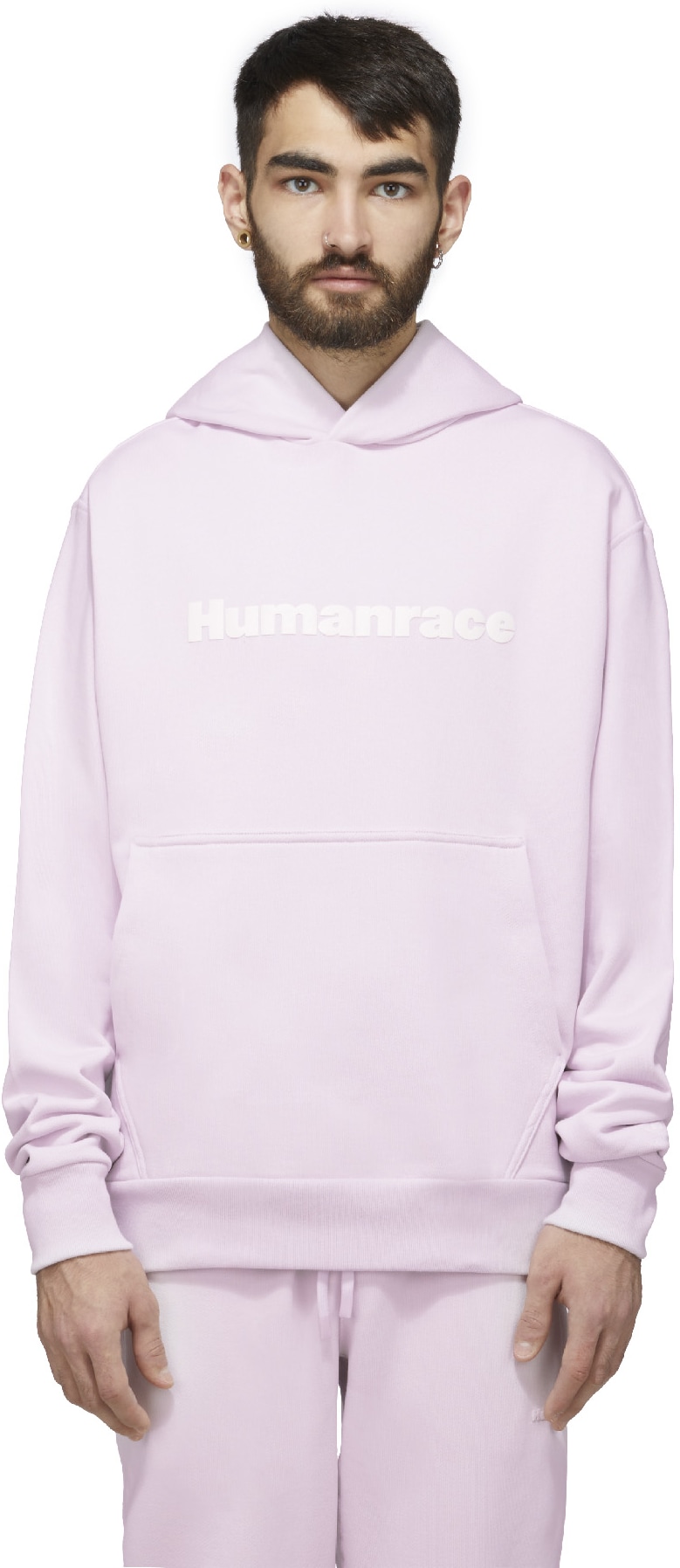 adidas Originals x Pharrell Williams: Pink Pharrell Williams Basics Hoodie - 1