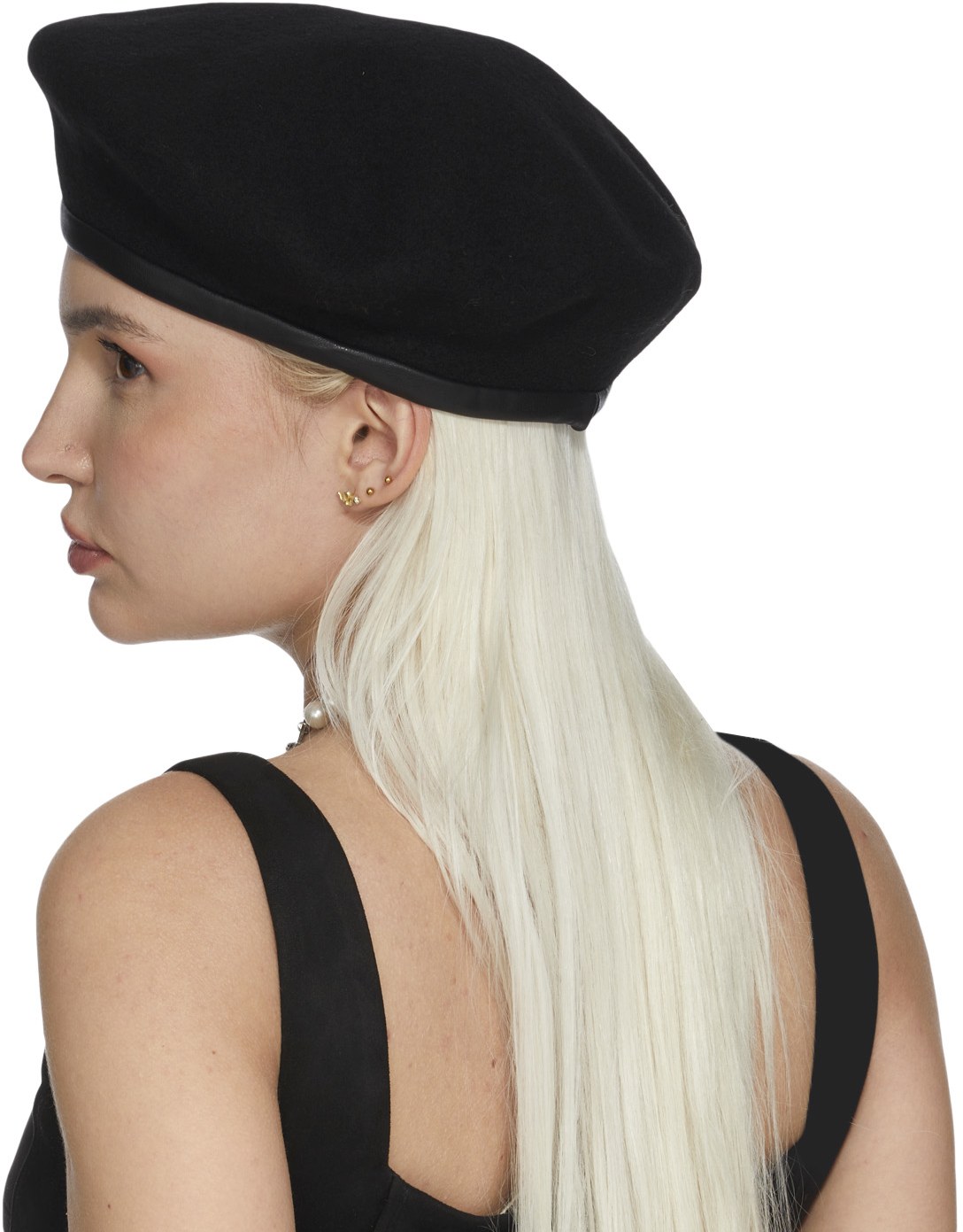 MISBHV: Black Wool Beret - 3
