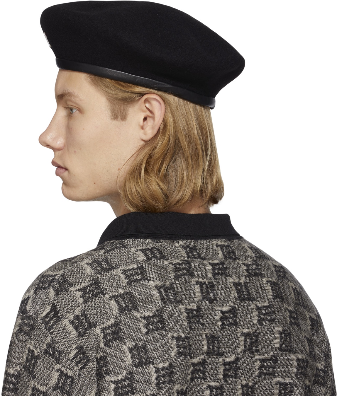 MISBHV: Black Wool Beret - 3