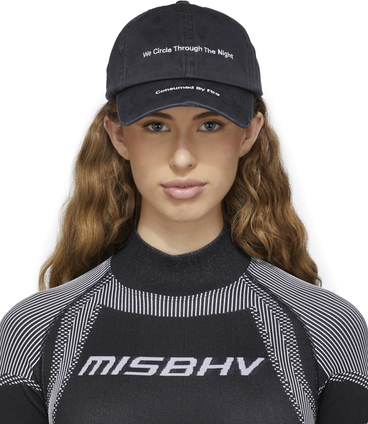 MISBHV: Black We Circle Washed Cap - 1
