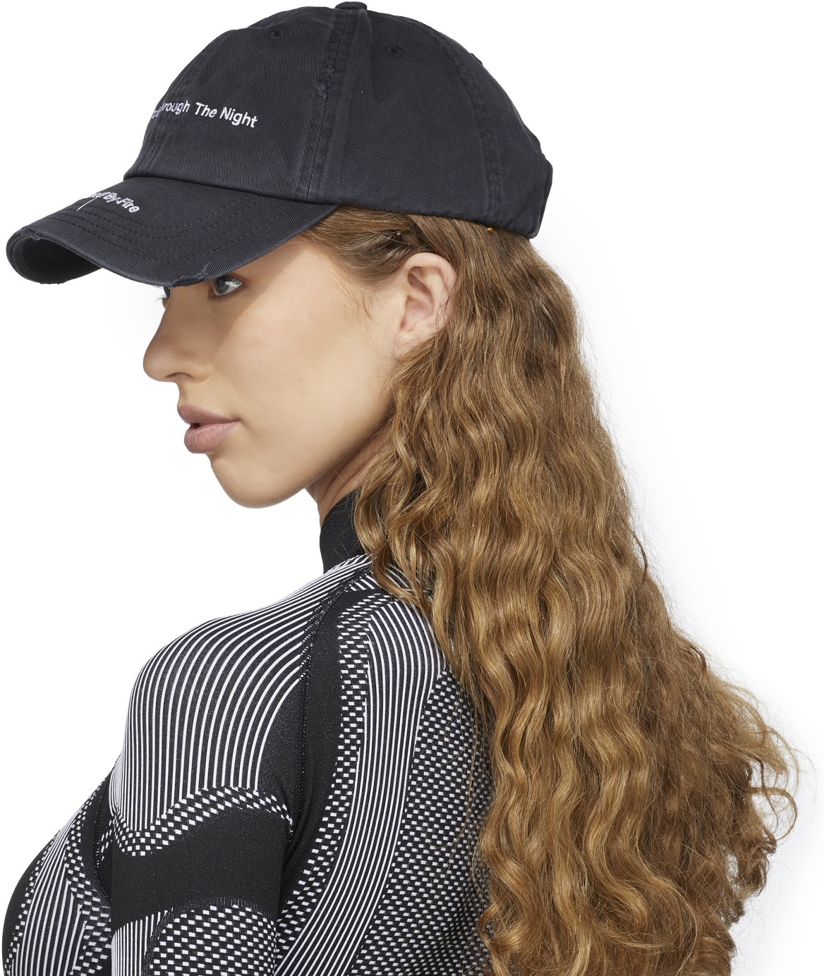 MISBHV: Black We Circle Washed Cap - 3
