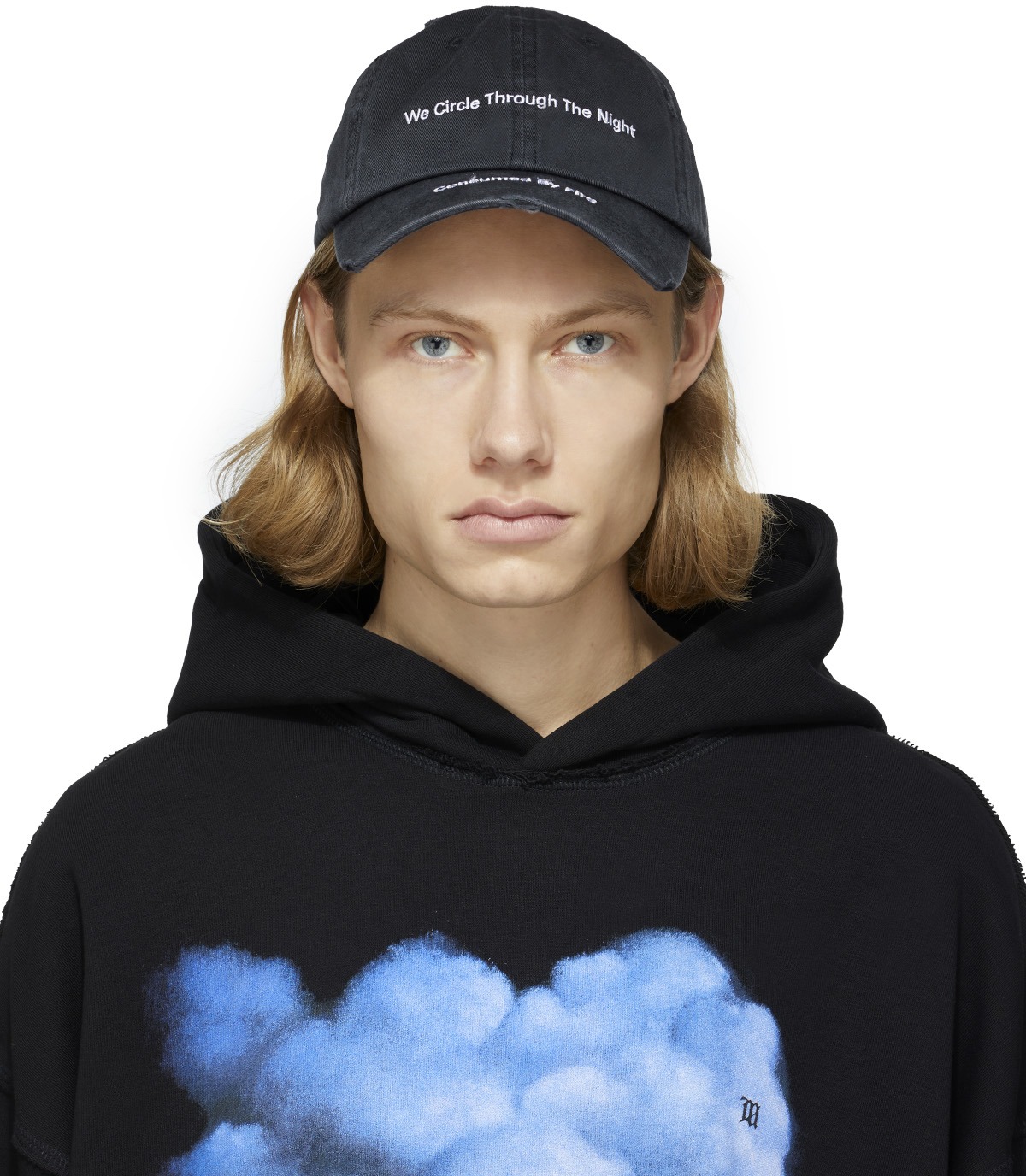 MISBHV: Black We Circle Washed Cap - 1