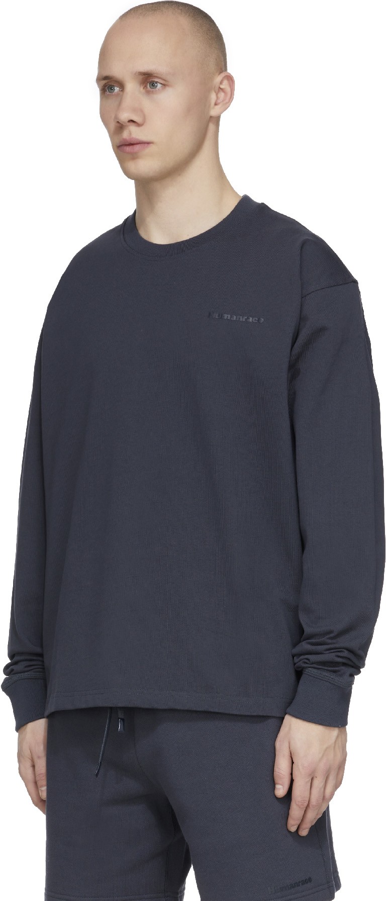 adidas Originals x Pharrell Williams: Grey Pharrell Williams Basics Long Sleeve T-Shirt - 2