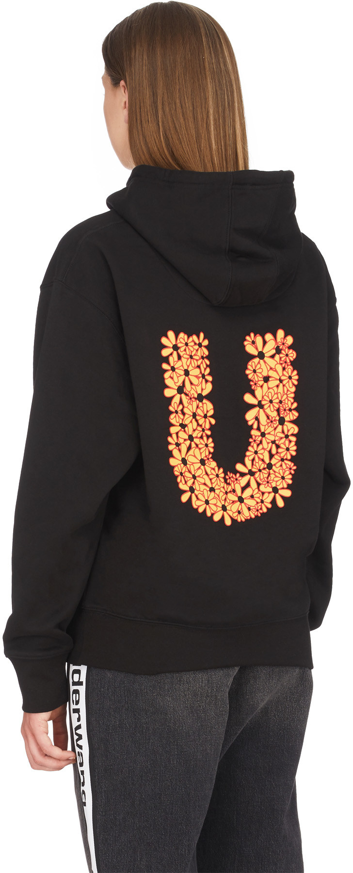 influenceu: Black Flower Logo Hoodie - 3