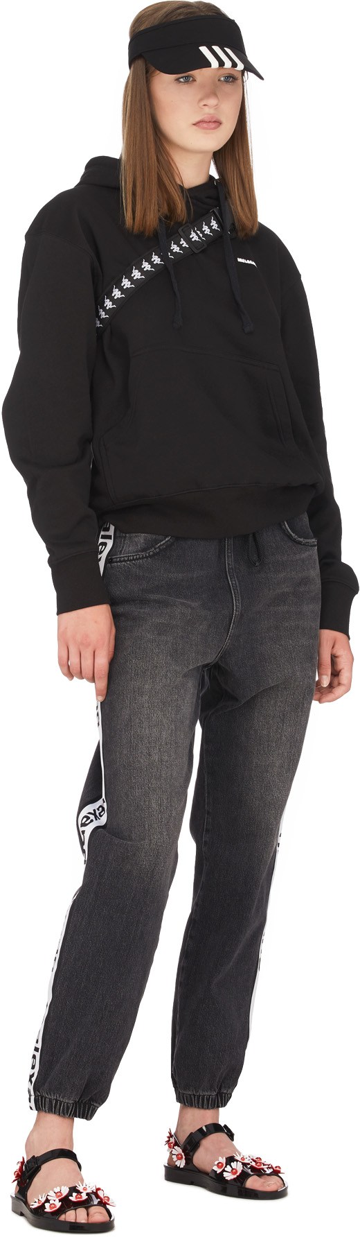 influenceu: Black Flower Logo Hoodie - 4