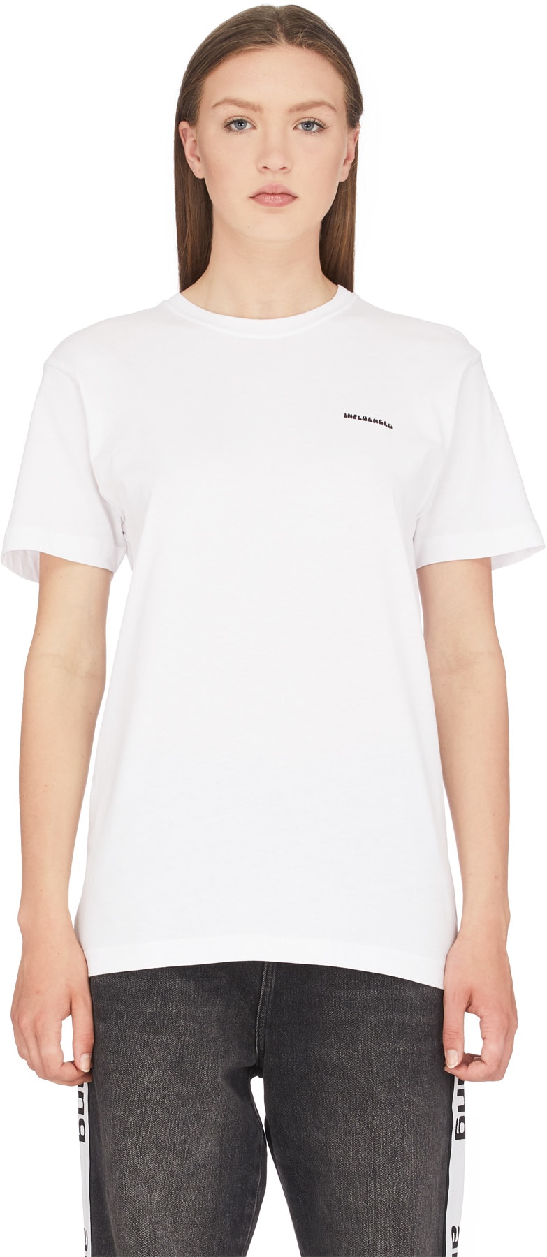 influenceu: White Flower Logo T-Shirt - 1