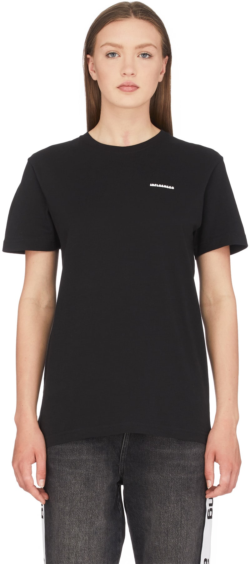 influenceu: Black Flower Logo T-Shirt - 1