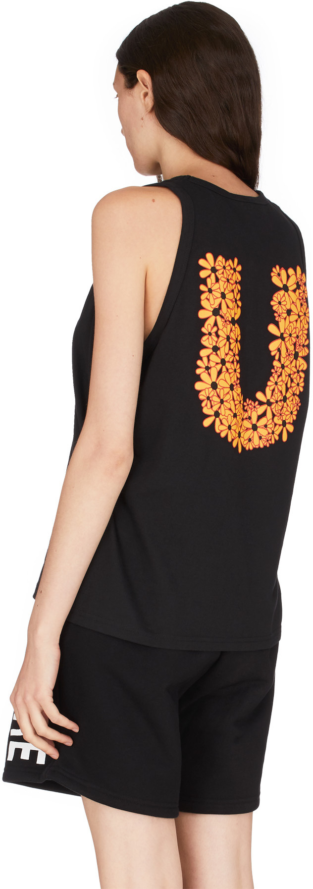 influenceu: Noir Camisole Logo Fleur Noir - 3