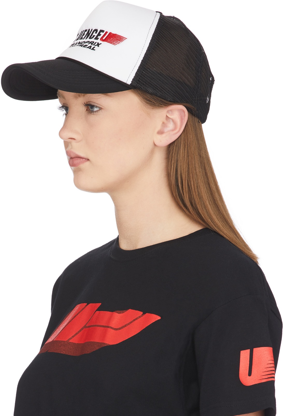 influenceu: Black Grand Prix Logo Trucker Cap - 2