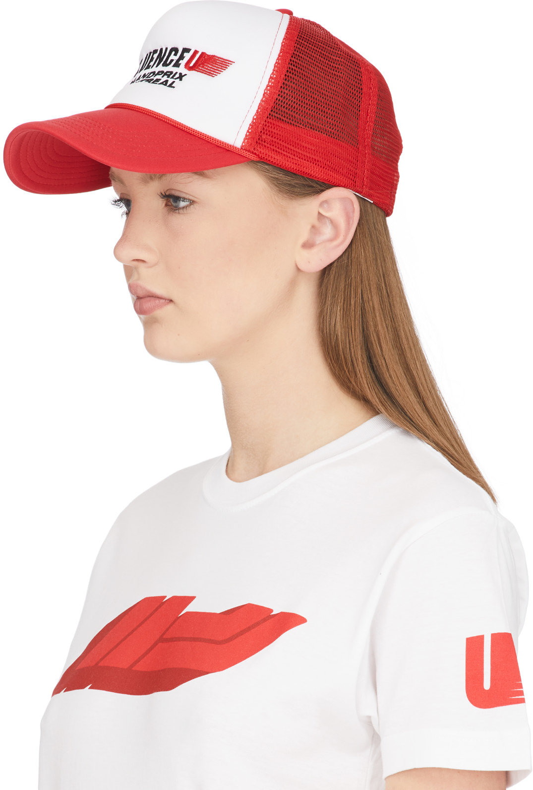 influenceu: Red Grand Prix Logo Trucker Cap - 2