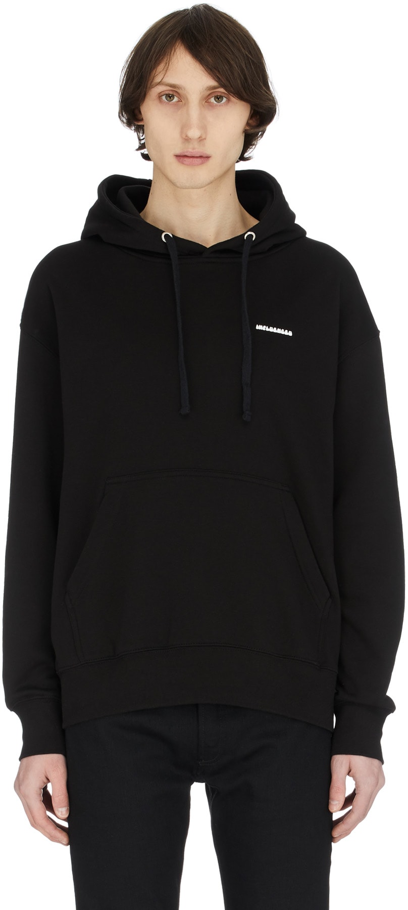 influenceu: Black Flower Logo Hoodie - 1