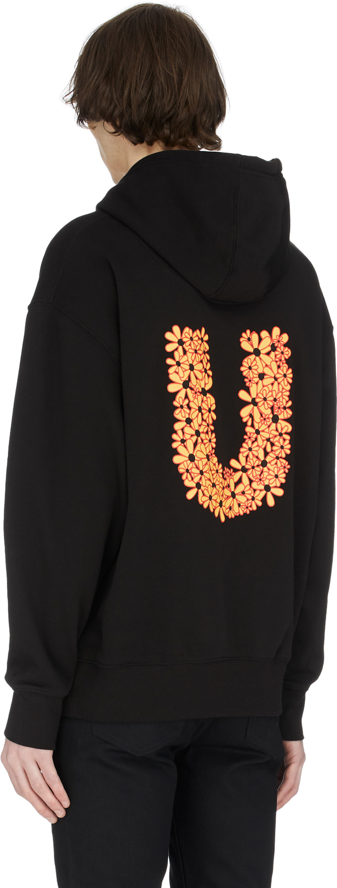 influenceu: Noir Veste à Capuche Logo Fleur Noir - 3