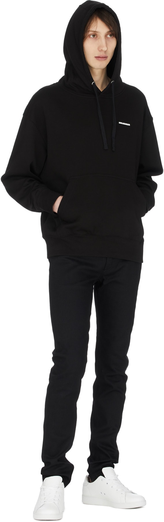 influenceu: Noir Veste à Capuche Logo Fleur Noir - 4