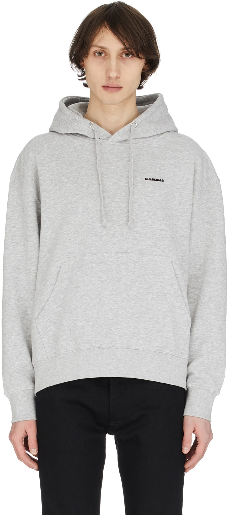 influenceu: Gris Veste à Capuche Logo Fleur Gris - 1