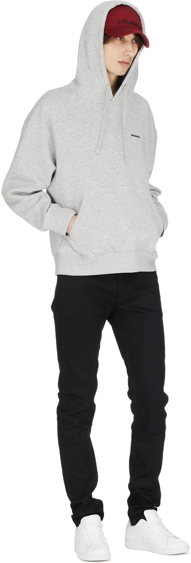 influenceu: Grey Flower Logo Hoodie - 4