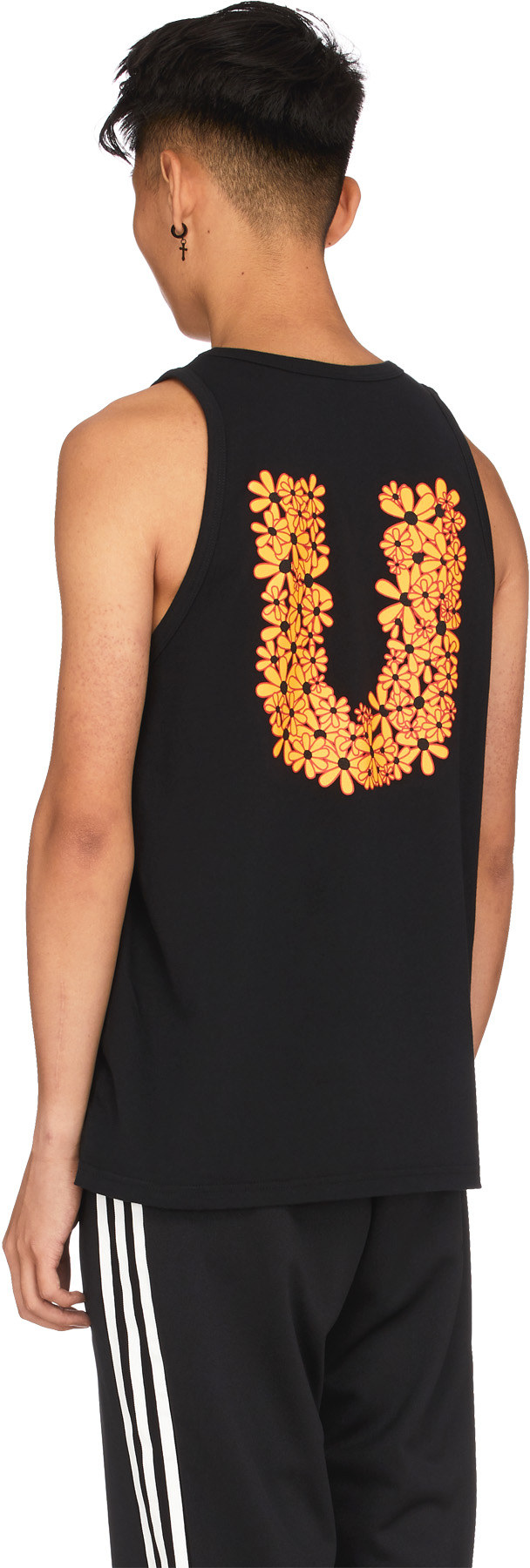 influenceu: Noir Camisole Logo Fleur Noir - 3