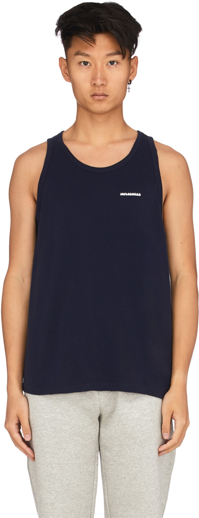 influenceu: Blue Flower Logo Tank Top - 1