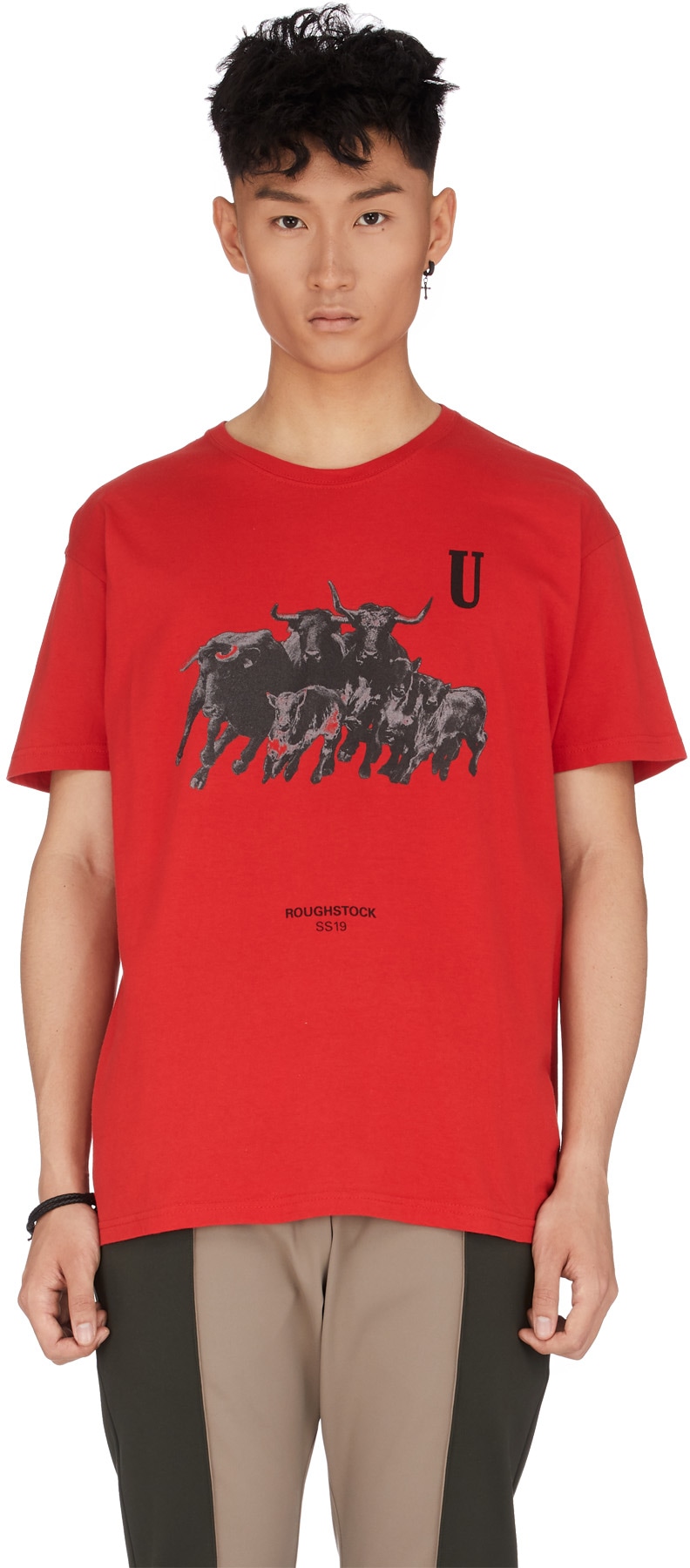 influenceu: Red Roughstock T-Shirt - 1