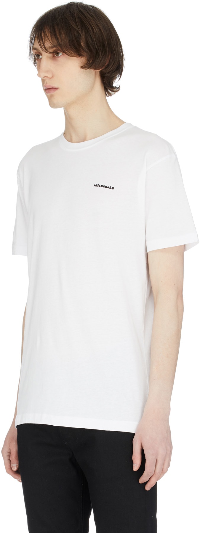 influenceu: White Flower Logo T-Shirt - 2