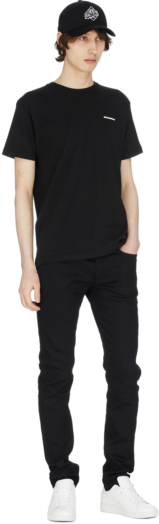 influenceu: Black Flower Logo T-Shirt - 4