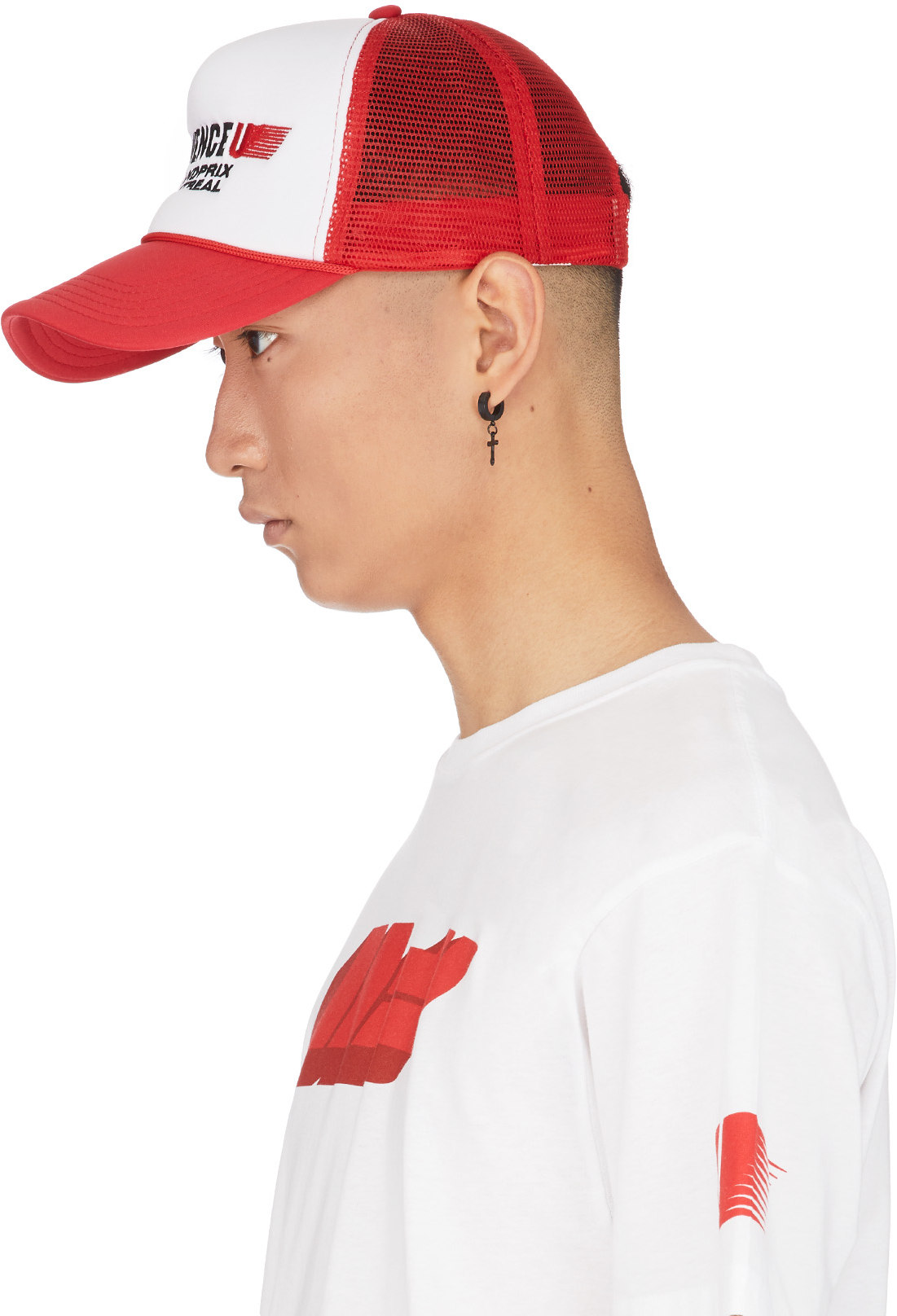 influenceu: Red Grand Prix Logo Trucker Cap - 2