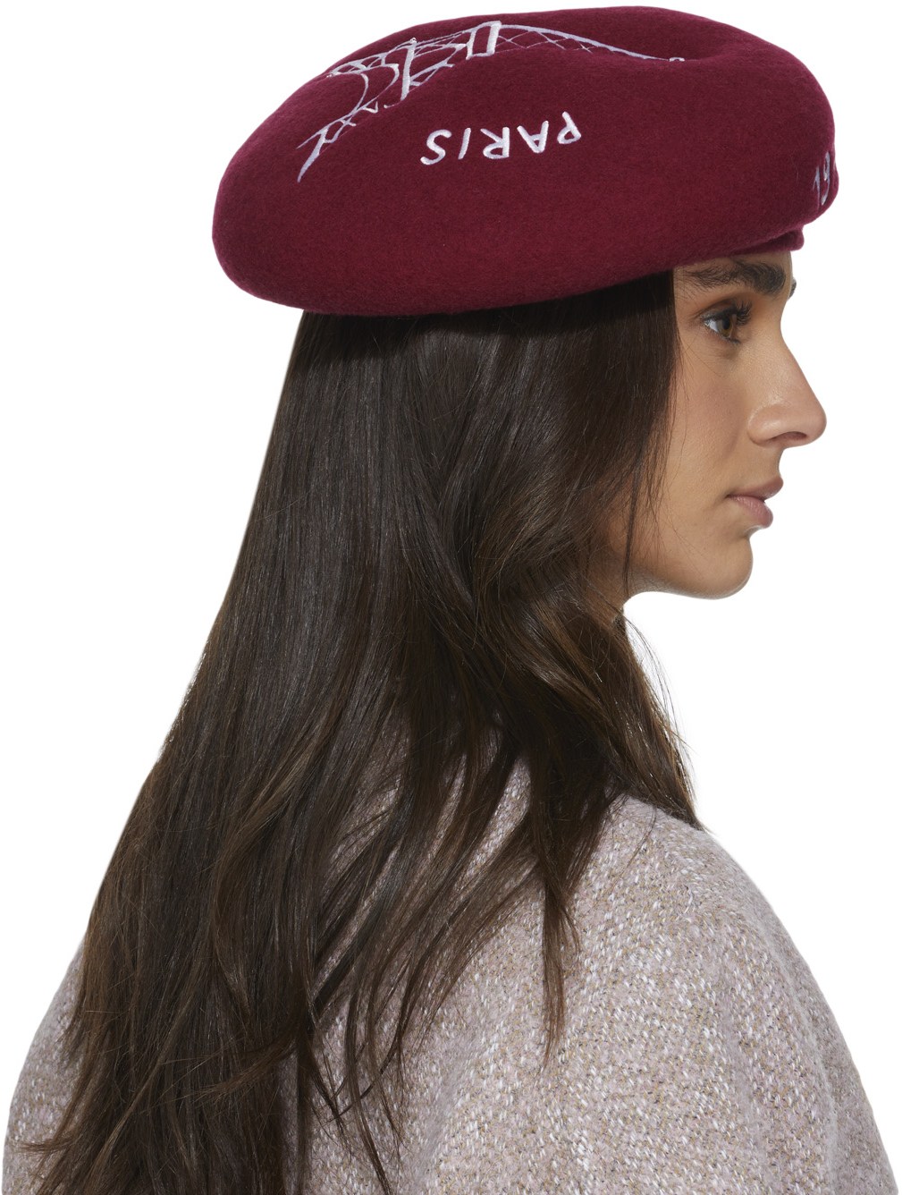 Kenzo: Red 'Souvenir' Woollen Beret - 4