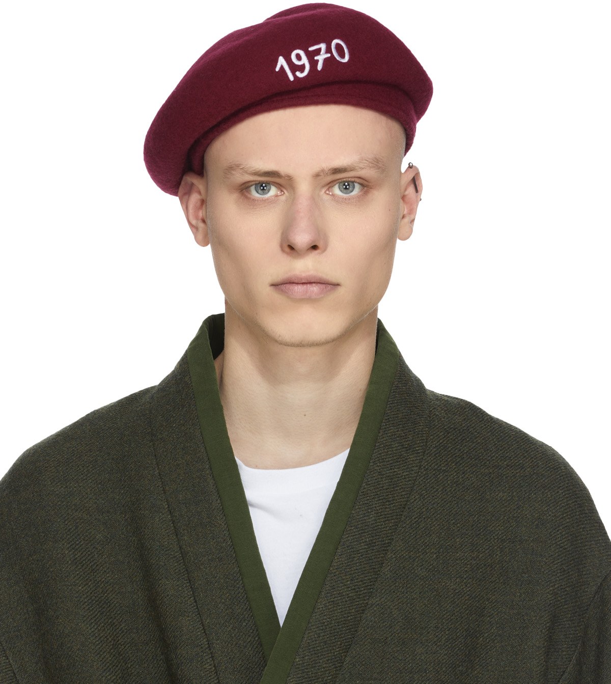 Kenzo: Red 'Souvenir' Woollen Beret - 1