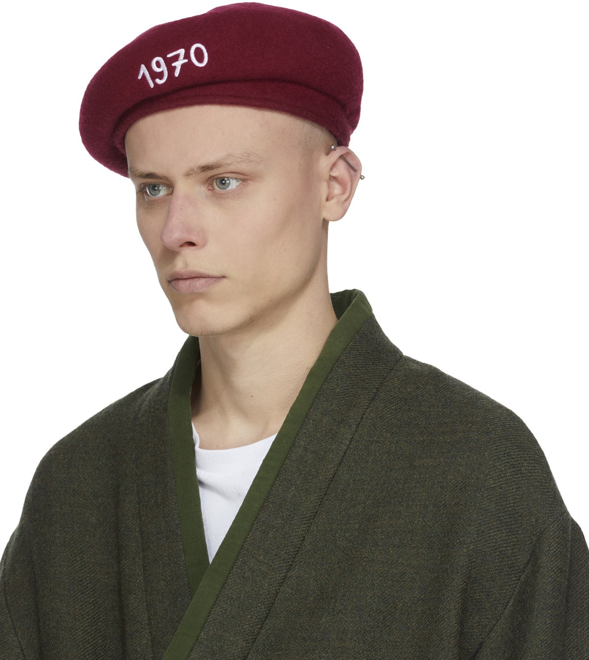 Kenzo: Red 'Souvenir' Woollen Beret - 2