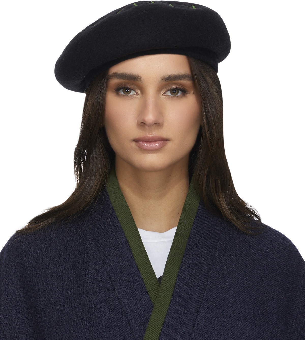 Kenzo: Noir Béret en Laine 'Souvenir' Noir - 1