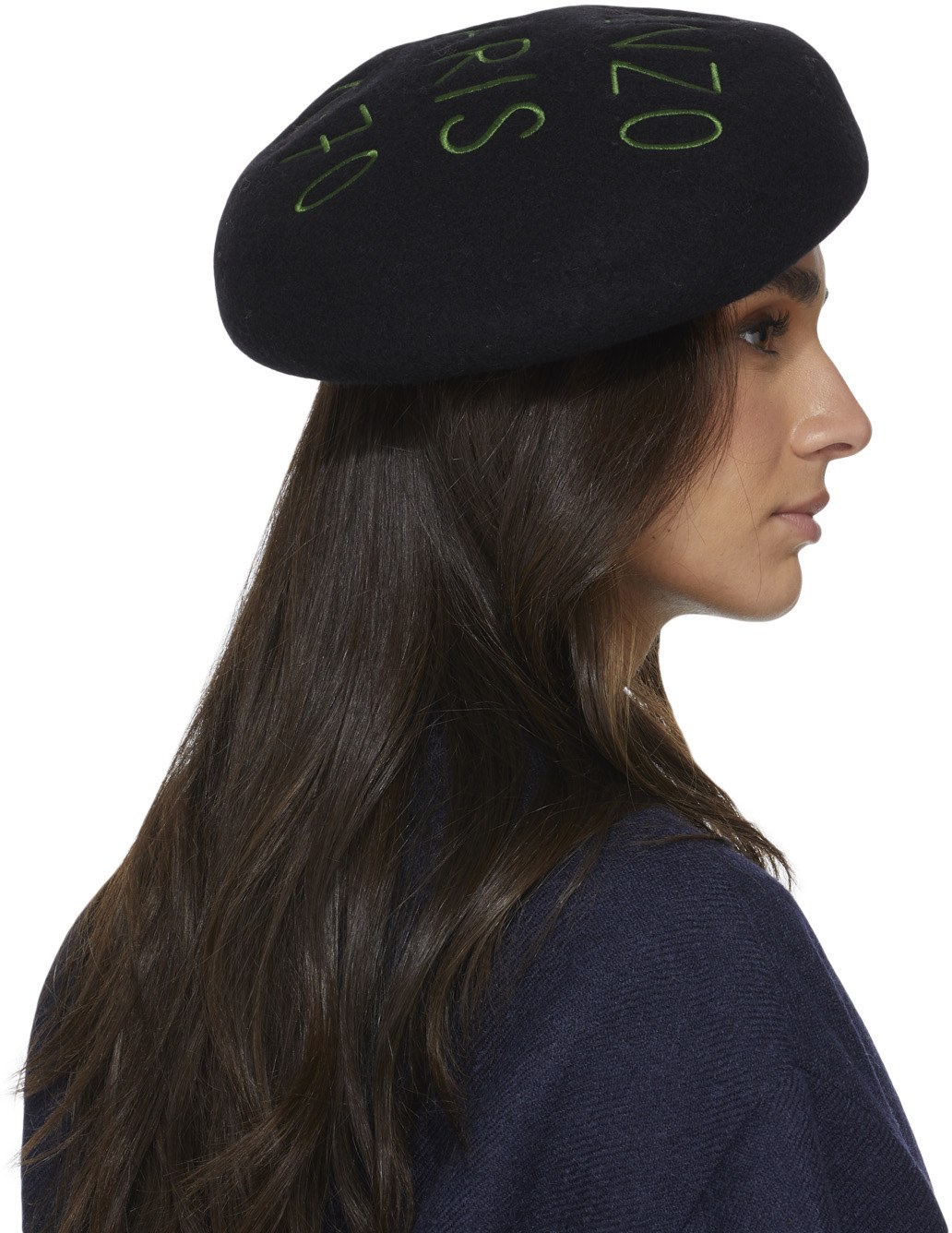 Kenzo: Black 'Souvenir' Woollen Beret - 4