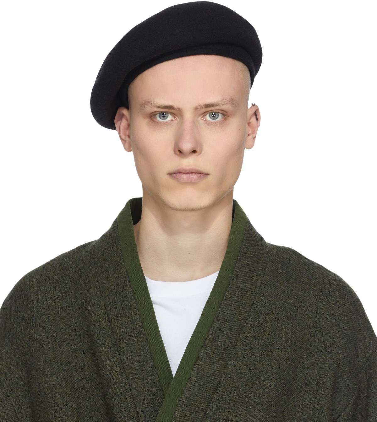 Kenzo: Black 'Souvenir' Woollen Beret - 1