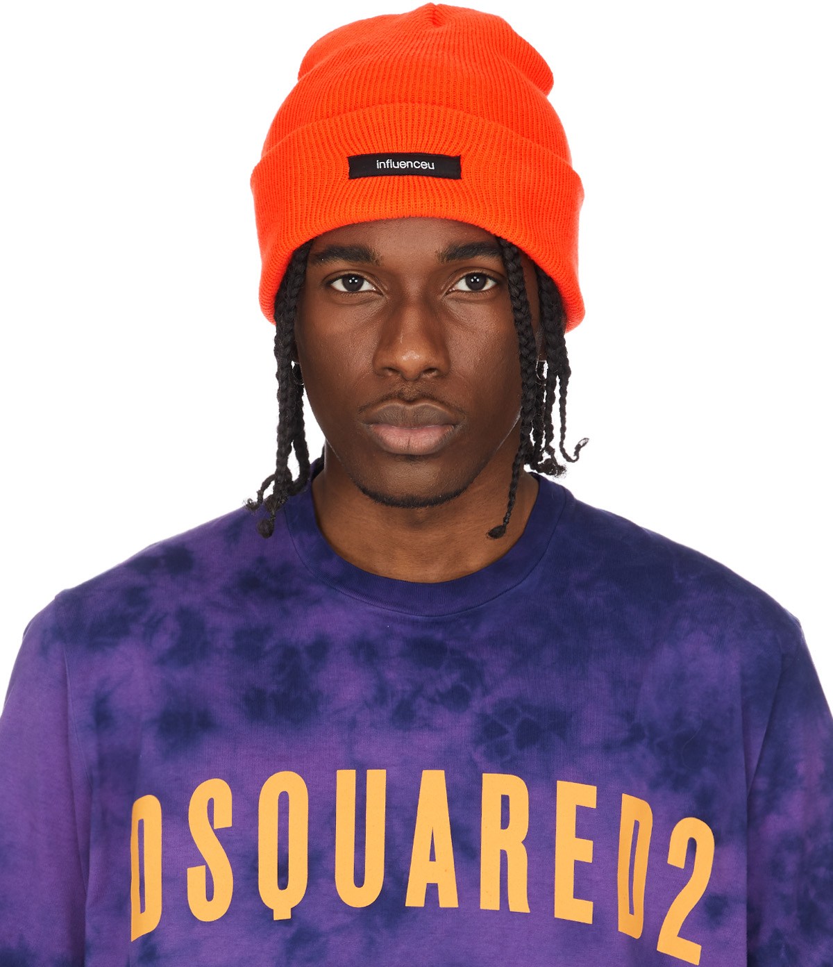influenceu: Orange Logo Beanie - 1