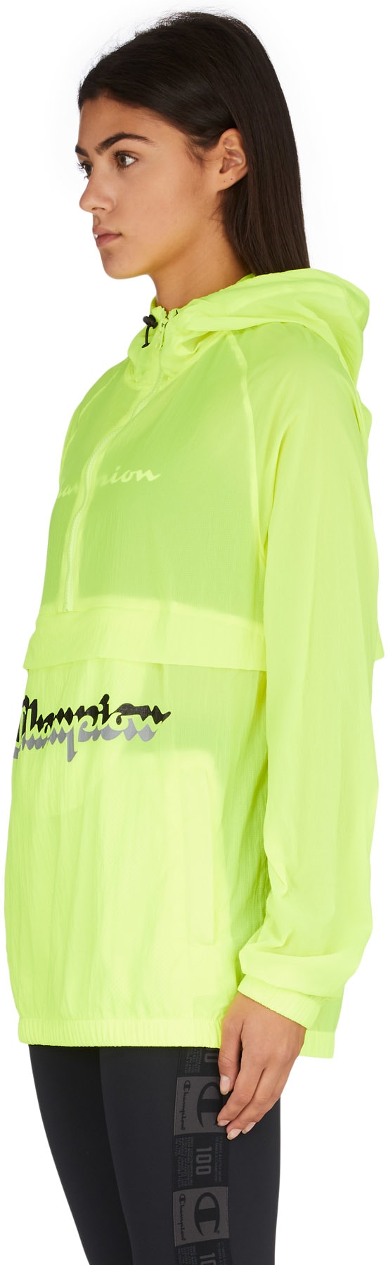 Champion: Green Abstract Shadow Script Anorak - 2