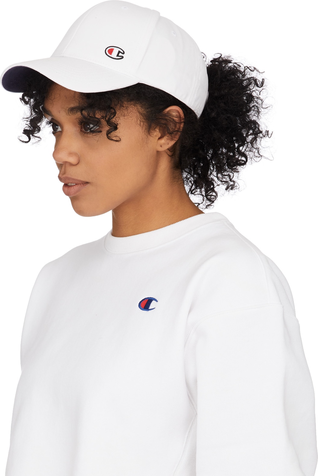 Champion: White Classic Twill C Baseball Cap - 2