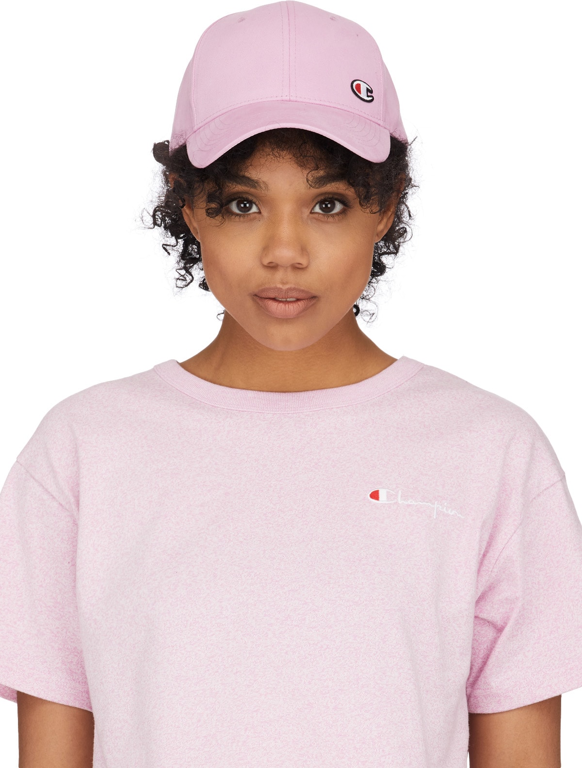 Champion: Pink Classic Twill C Baseball Cap - 1