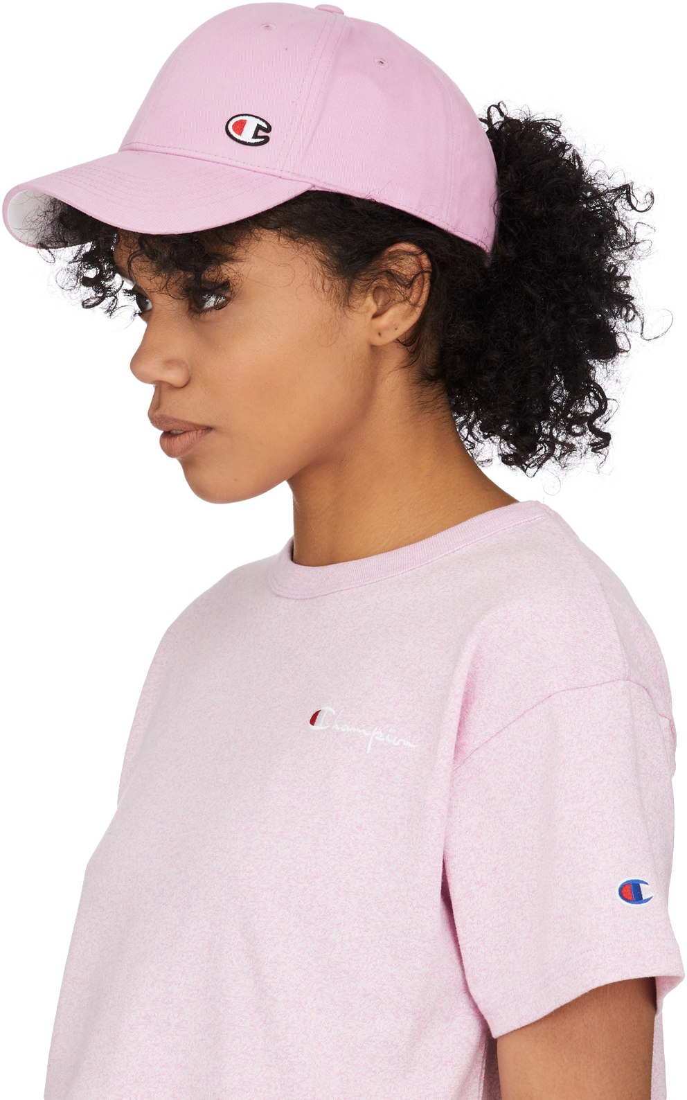 Champion: Pink Classic Twill C Baseball Cap - 2