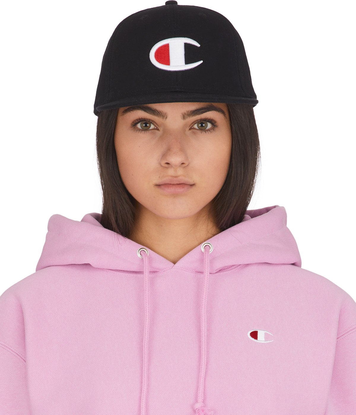 Champion: Black Classic Twill Big C Baseball Cap - 1