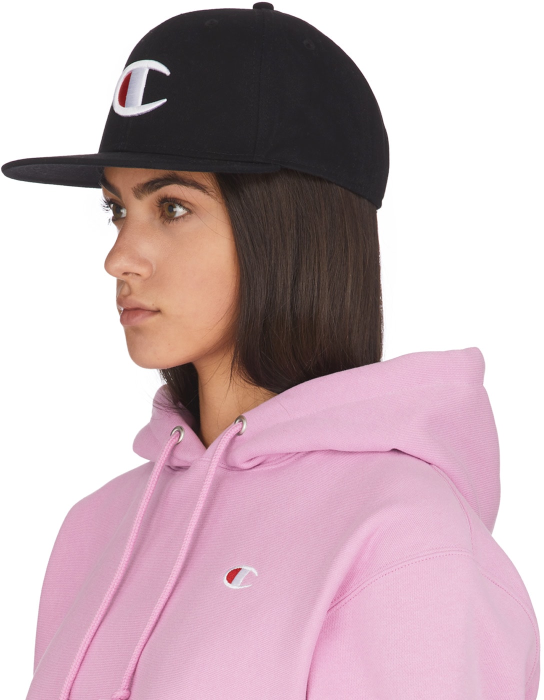 Champion: Black Classic Twill Big C Baseball Cap - 2