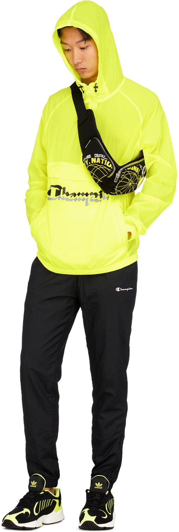 Champion: Vert Anorak Logo Ombre Abstraite  Vert - 4