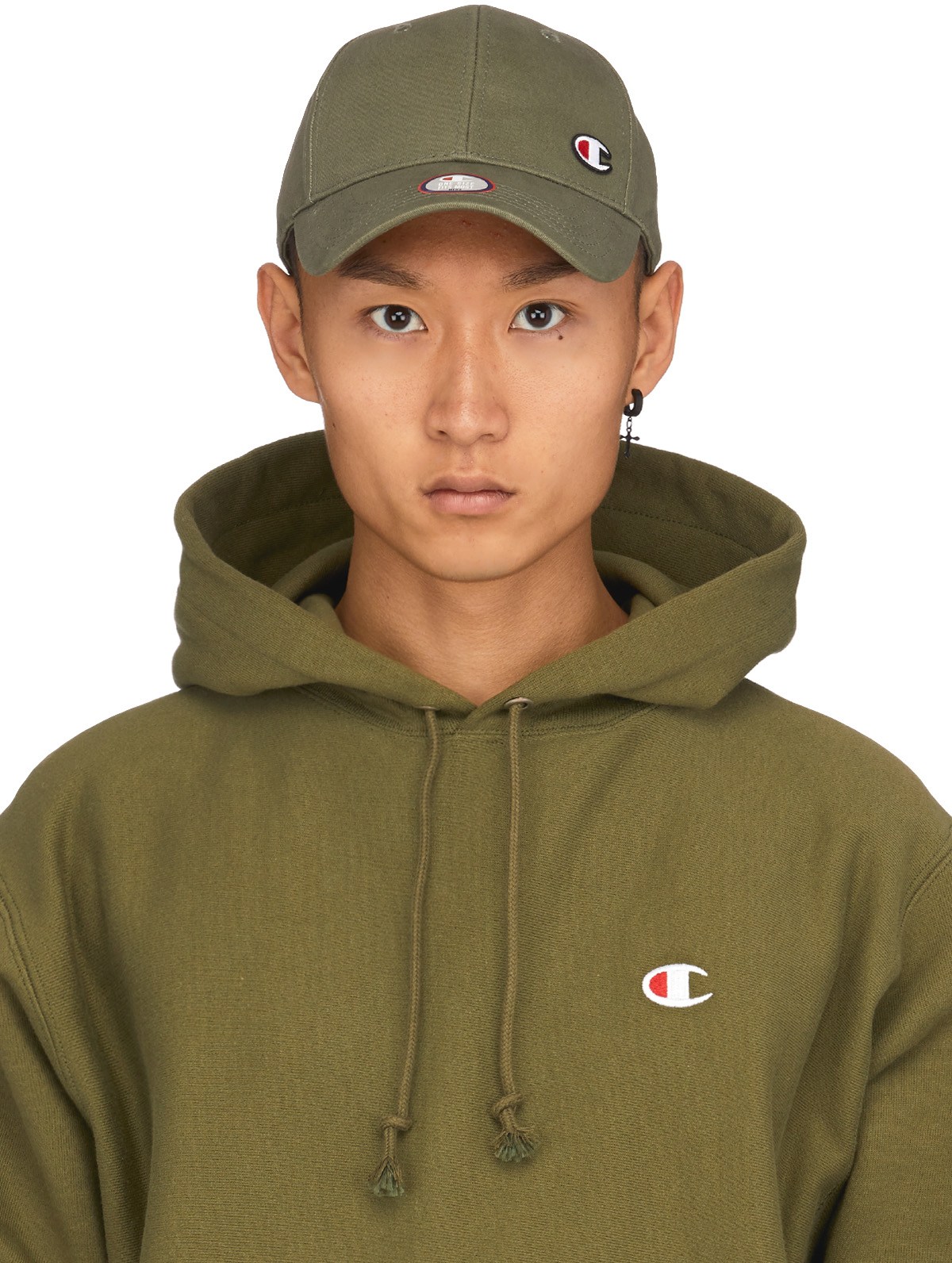 Champion: Green Classic Twill C Baseball Cap - 1