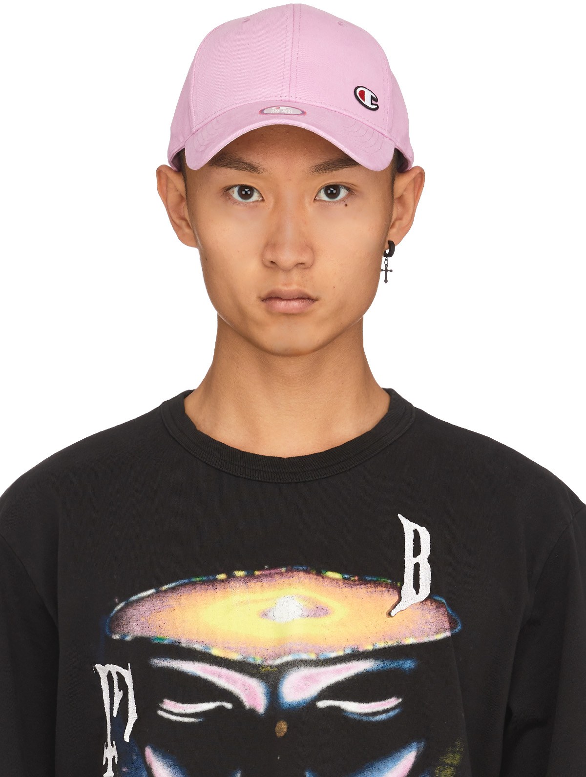 Champion: Pink Classic Twill C Baseball Cap - 1