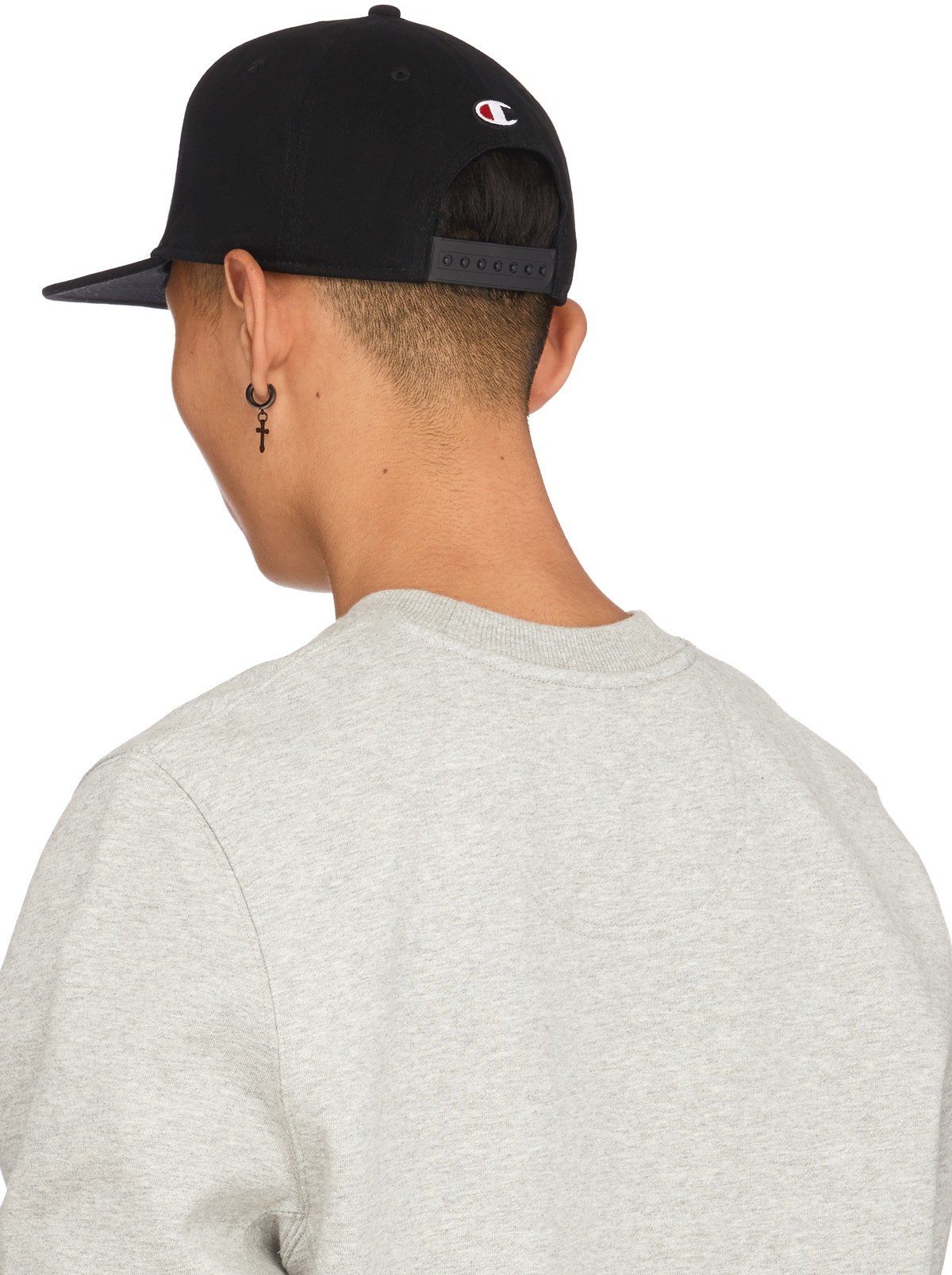 Champion: Black Classic Twill Big C Baseball Cap - 3